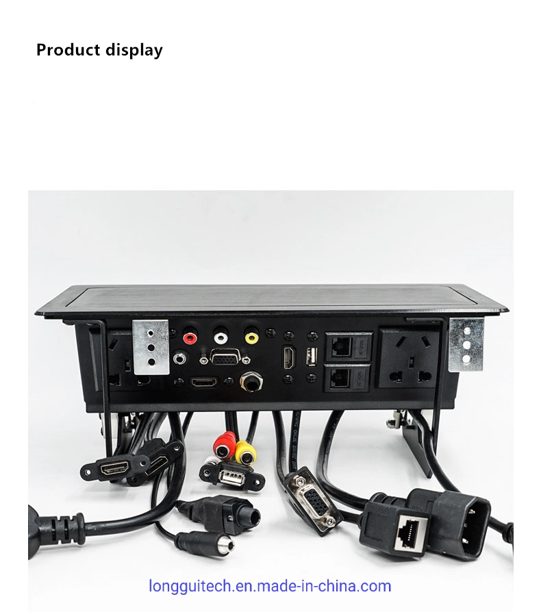 Pneumatic Desk Top Socket Junction Box High Definition Non-Welding Multi-Function Desk Top Socket